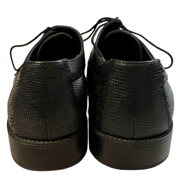 Lloyd Germany Men’s Black Leather Lace-Up Dress Shoes Size 9.5 F Textured Panels main image 7